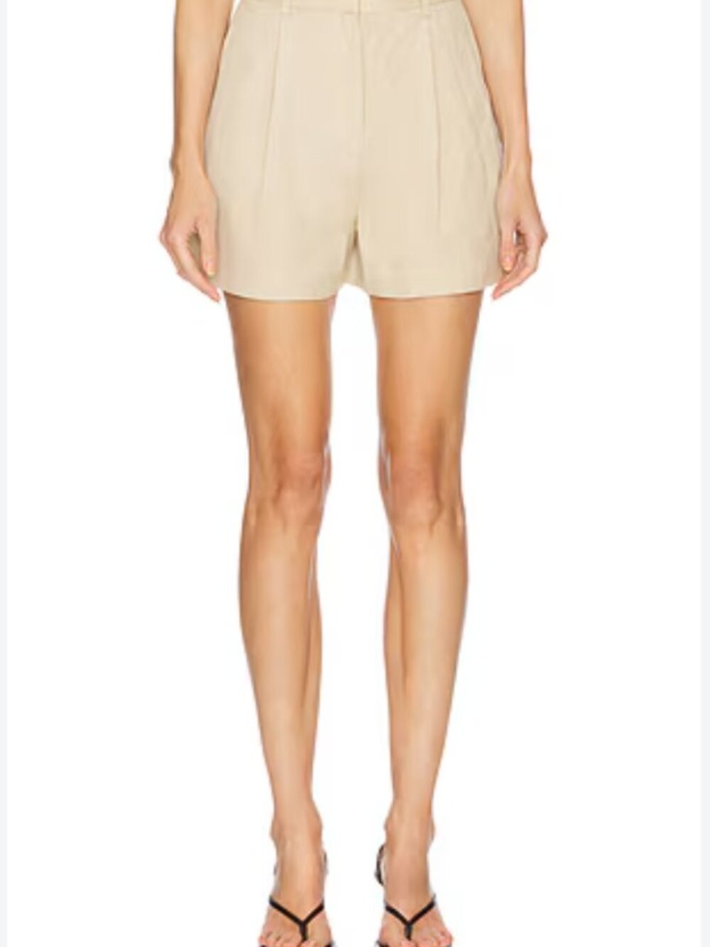 NWOT ANINE BING Trent Shorts-Tailored Khaki Tan Pleated- 4- MSRP $325
